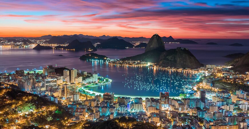 Rio de Janeiro skyline at dusk