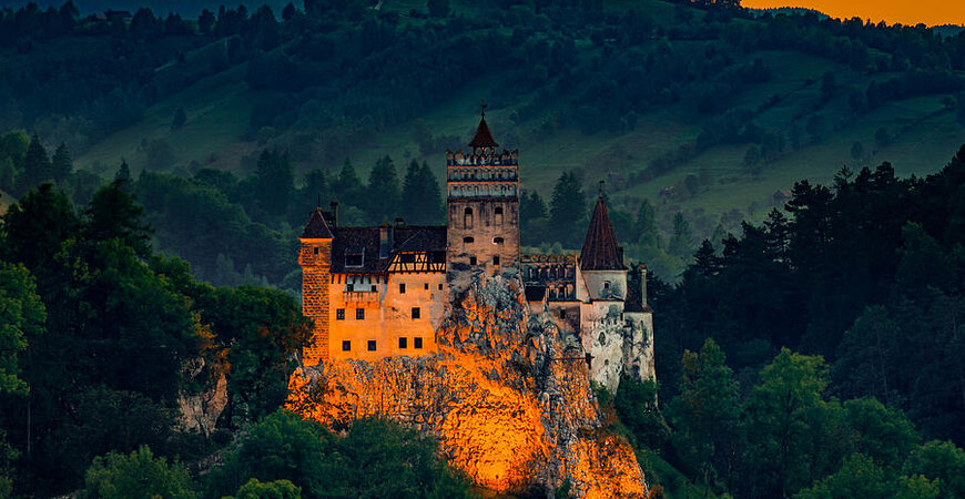 Bran Castle at sunset
